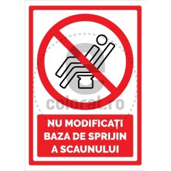 Nu Modificati Baza de Sprijin a Scaunului