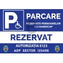 Parcare Rezervata Persoanelor cu Handicap Autorizatie Nr ADP
