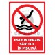 Este Interzis Saritul in Piscina