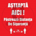 Asteapta Aici Pastreaza Distanta de Siguranta 2m v3