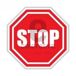 Stop v451 Floor Graphics