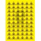 Sticker Atentie Radiatii UV - Set 60 Bucati - eticheta de 3 cm x 2.5 cm / buc