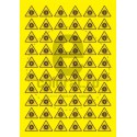 Sticker Atentie Radiatii UV - Set 60 Bucati (3 cm x 2.5 cm / buc.)
