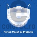 Sticker Purtati Masca de Protectie - Patrat