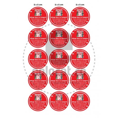 Atinge Doar Ce Cumperi - Set 15 Bucati (5 cm x 5 cm / buc.)