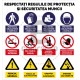 Respectati Regulile de Protectia si Securitatea Muncii 70 cm L x 75 cm H