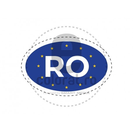 Sticker Indicativ Auto Tara Romania UE