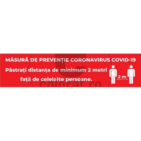 Banda Masura Preventie Coronavirus 2M v819 Floor Graphics