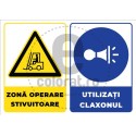 Semn Mixt Zona Operare Stivuitoare Utilizati Claxonul