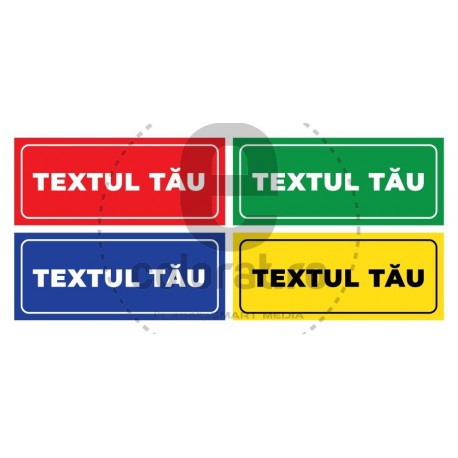 Semn Personalizat Textul Tau 29x12 cm