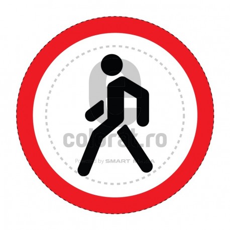 Accesul Interzis Pietonilor v857 Floor Graphics