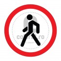 Accesul Interzis Pietonilor v857 Floor Graphics