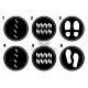Directie Deplasare Pasi v858 Floor Graphics Alb Negru
