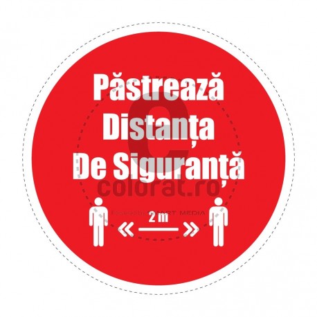 Pastreaza Distanta De Siguranta 2 m v865 Floor Graphics