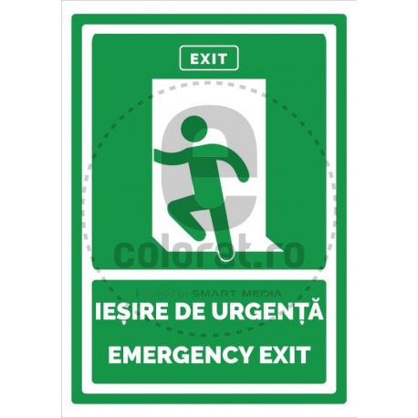 Iesire de Urgenta Emergency Exit Bilingv