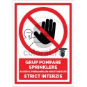 Grup Pompare Sprinklere Accesul Persoanelor Neautorizate Strict Interzis