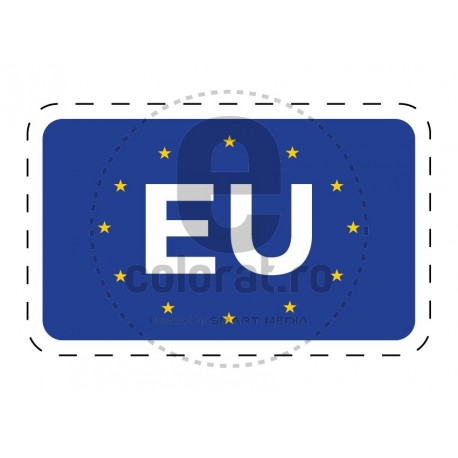 Sticker Indicativ Auto D Tara Uniunea Europeana UE EU