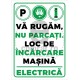 Va Rugam Nu Parcati Loc de Incarcare Masina Electrica