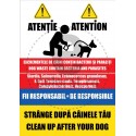 Semn Bilingv Fii Responsabil Clean Up After Your Dog