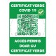 Acces Permis Doar Cu Certificat Verde ec957