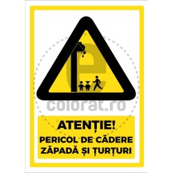 Atentie Pericol de Cadere Zapada si Turturi