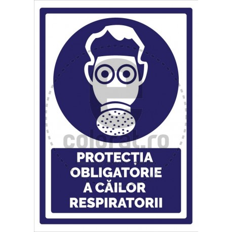 Semn Obligativitate Protectie Obligatorie a Cailor Respiratorii