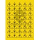 Sticker Atentie Pericol Electric - Set 40 Bucati (3.5 cm x 3 cm / buc.)
