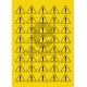 Sticker Atentie Pericol General - Set 40 Bucati (3.5 cm x 3 cm / buc.)