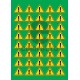 Sticker Atentie Pericol General - Set 40 Bucati (3.5 cm x 3 cm / buc.)