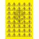 Sticker Atentie Pericol General - Set 40 Bucati (3.5 cm x 3 cm / buc.)