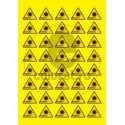 Sticker Atentie Laser - Set 40 Bucati (3.5 cm x 3 cm / buc.)