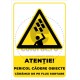 Atentie Pericol Cadere Obiecte Caramizi de pe Flux Sortare