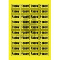Sticker 380V - Set 40 Bucati (4.2 cm x 2.2 cm / buc.)