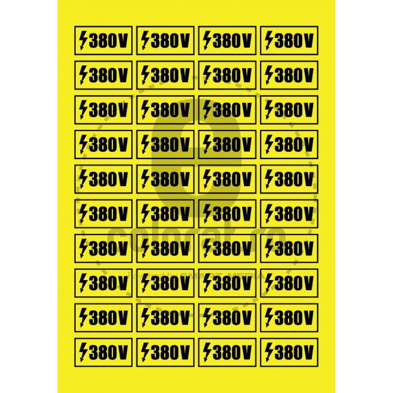 Sticker 380V - Set 40 Bucati