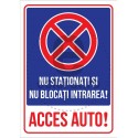 Nu Stationati Nu Blocati Intrarea Acces Auto