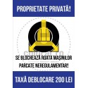 Proprietate Privata Se Blocheaza Roata Taxa Deblocare 200 Lei