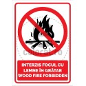 Interzis Focul Cu Lemne In Gratar Wood Fire Forbidden