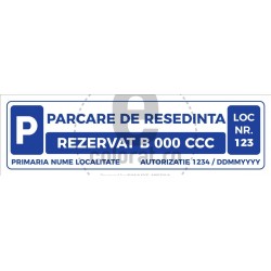 Placuta Rezervat Numar Auto Bordura v1236