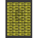 Sticker 230V - Set 40 Bucati (4.2 cm x 2.2 cm / buc.)