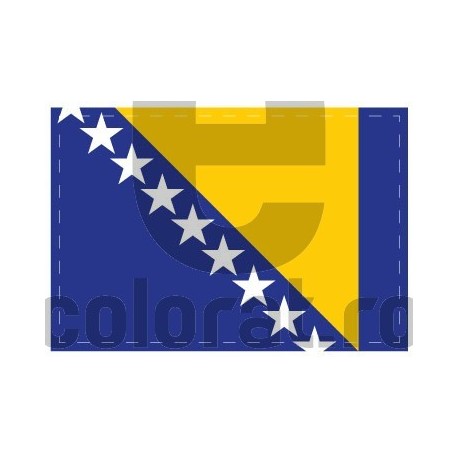 Sticker Flag 6 x 4 cm v1260 Bosnia Hertegovina