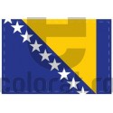 Sticker Flag 6 x 4 cm v1260 Bosnia Hertegovina