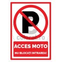 Acces Moto Nu Blocati Intrarea