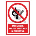 Interzis Focul Deschis si Fumatul