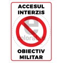 Accesul Interzis Obiectiv Militar v1273