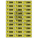 Sticker 230V - Set 30 Bucati (6.5 cm x 2.5 cm / buc.)