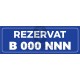 Placuta Rezervat Numar Auto v1189