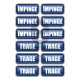 Sticker Trage Impinge 3D - Set 10 Bucati (9 cm x 4 cm / buc.)
