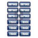 Sticker Trage Impinge 3D - Set 12 Bucati (9 cm x 4 cm / buc.)