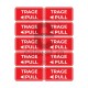 Sticker Trage Pull Impinge Push - Set 10 Bucati (9 cm x 4 cm / buc.)