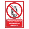 Interzisa Folosire Ustensilelor din Sticla